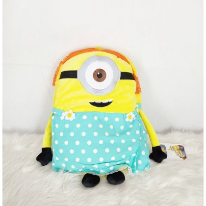 {M'SIA STOCK} MINIONS BACKPACK SOFTTOYS/PLUSHTOYS/KIDSTOYS 50CM 单眼小黄人背包娃娃玩具公仔50厘米